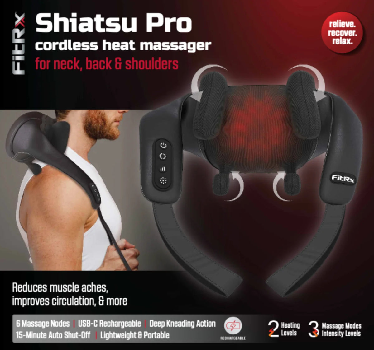 Heated Shiatsu Neck & Shoulder Massager