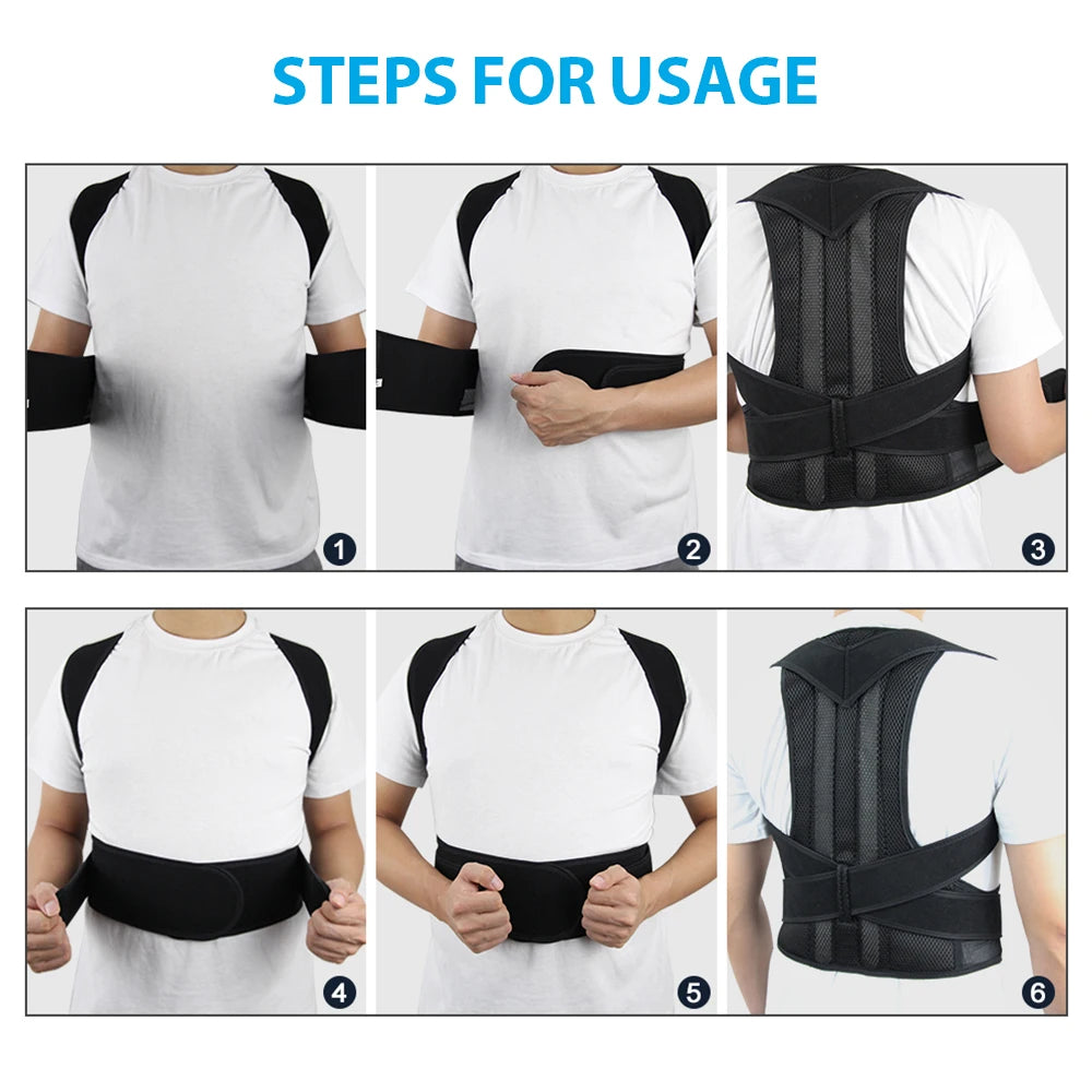 Transform Your Posture with the Adjustable Scoliosis Support Corset Back Brace – Comfortable Lumbar Support for Adults