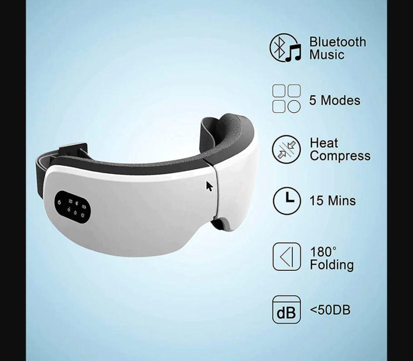 4D Electric Smart Eye Massager Bluetooth Vibration Heated Massage for Tired Eyes Dark Circles Remove Eye Care