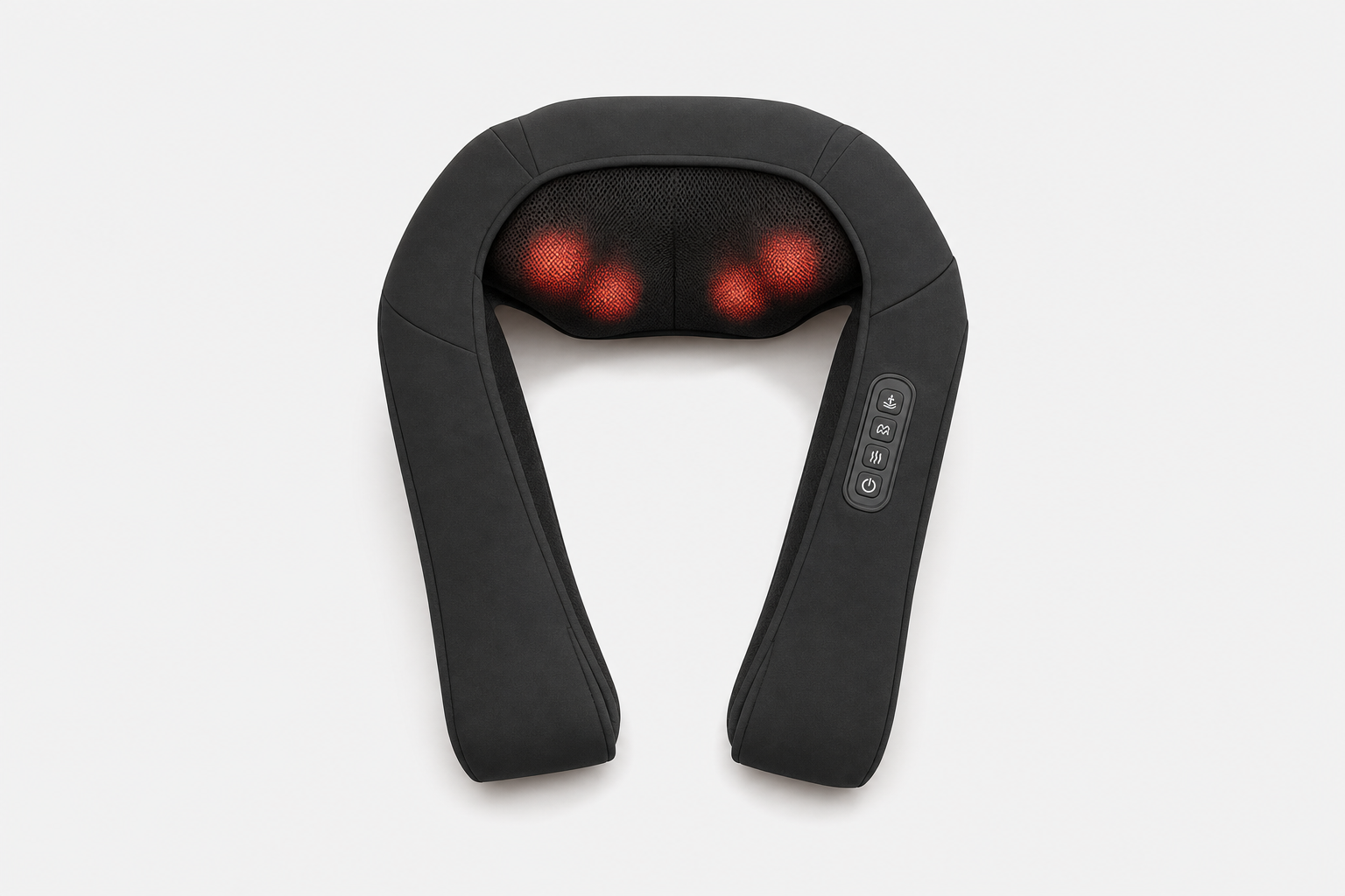 Sereva Heated Shiatsu Neck and Shoulder Massager in black