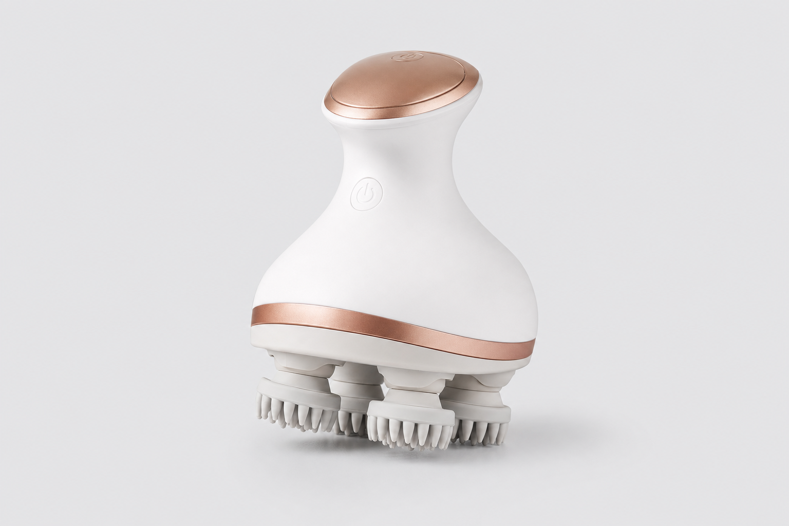 Sereva Scalp and Hair Massager in white and rose gold