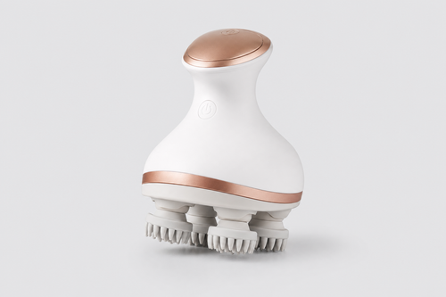 Sereva Scalp and Hair Massager in white and rose gold